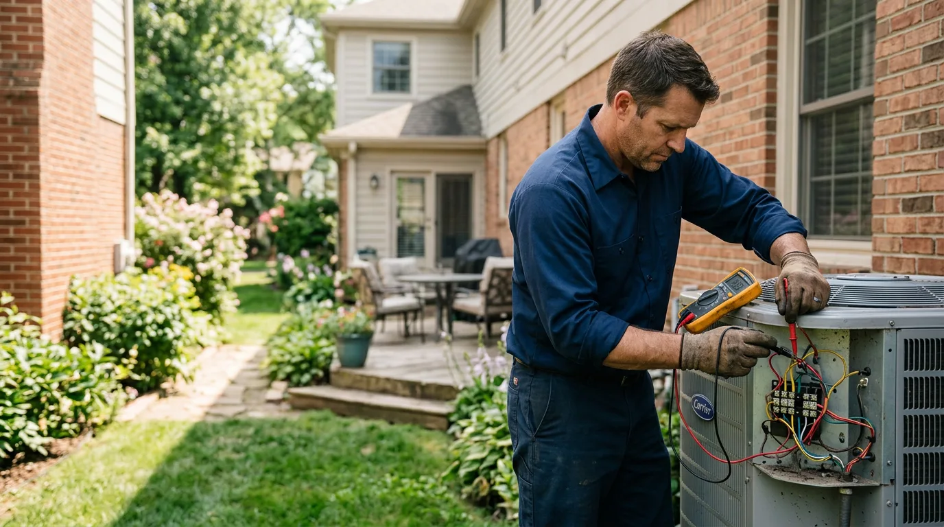 HVAC technician working near Trail City, SD